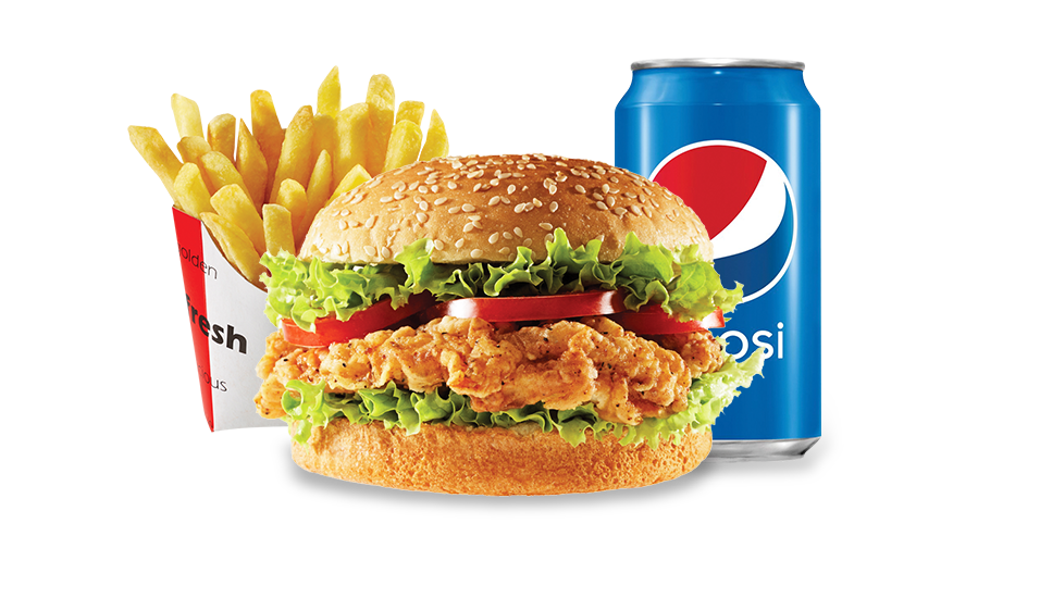 Chicken BBQ Burger Menü